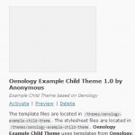 Oenology Child Theme available to be activated